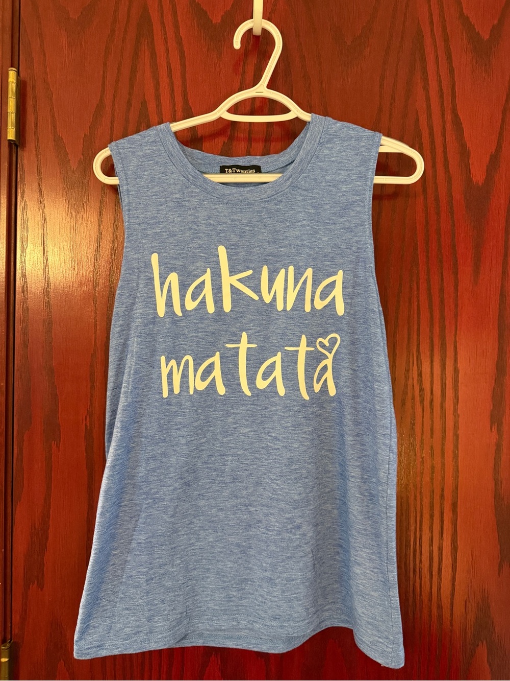 Women's 'Hakuna Matata' Blue Graphic Tank Top